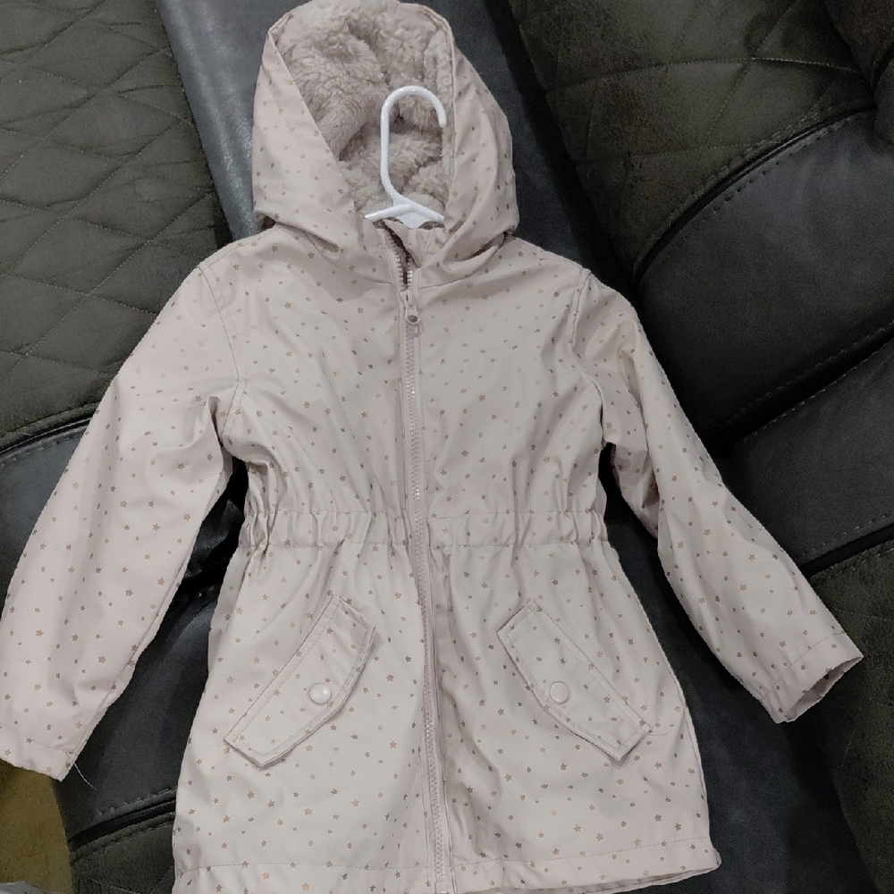 Cozy Pink Polka Dot Kids Raincoat